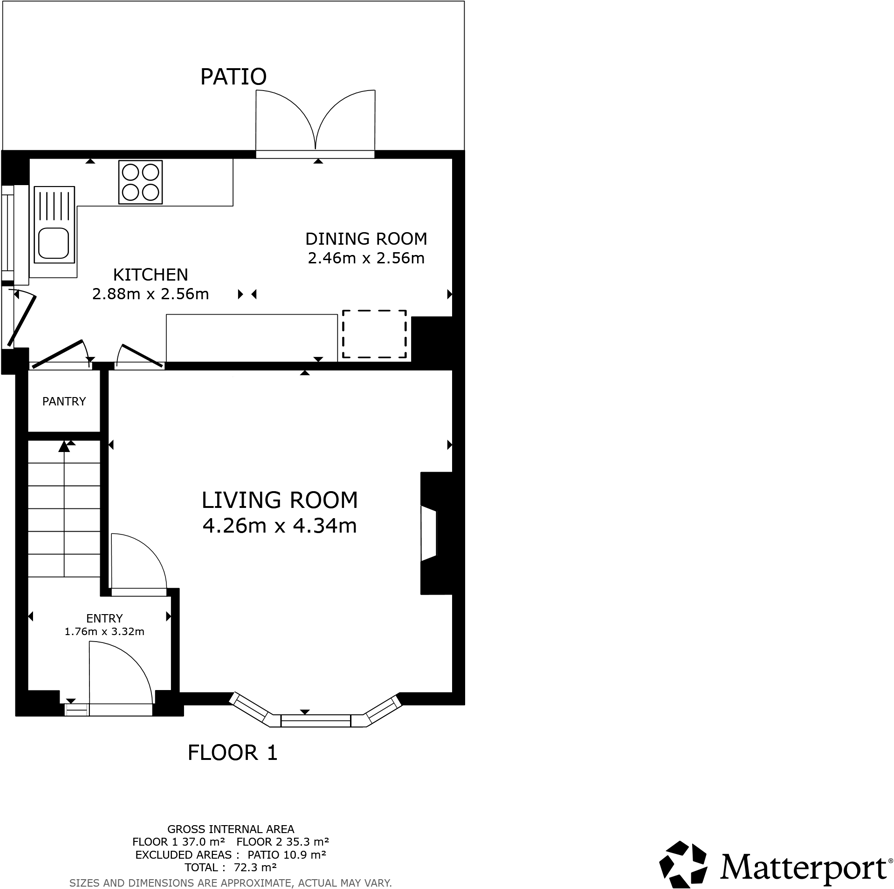 Bretby Close, Cantley, Doncaster, DN4 floorplan