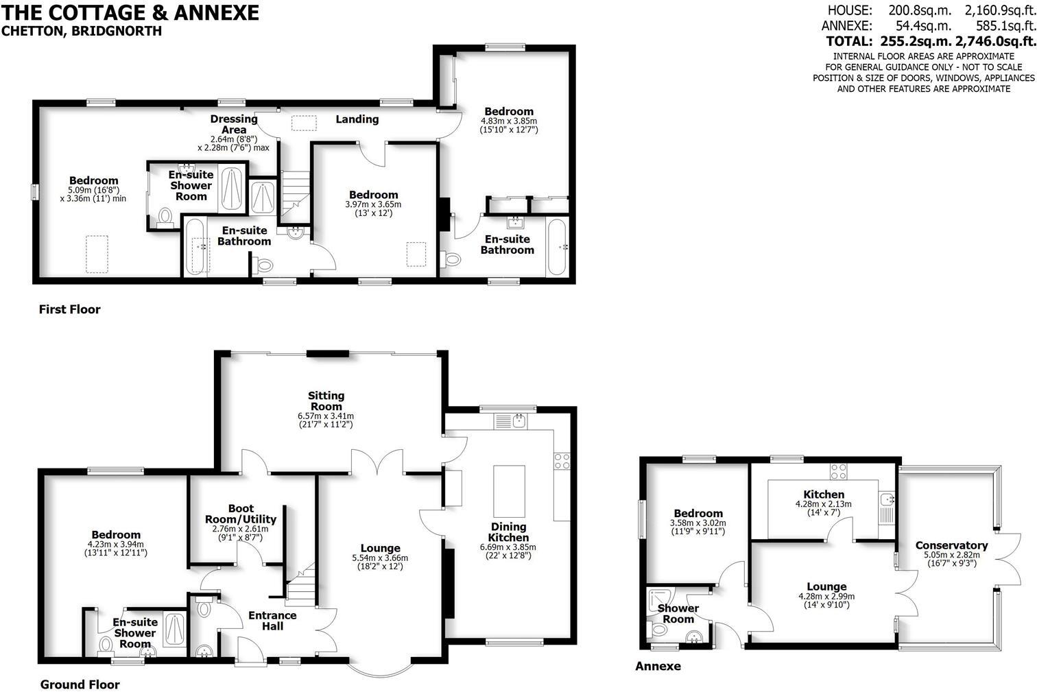 The Cottage & Annexe, Chetton, Bridgnorth floorplan