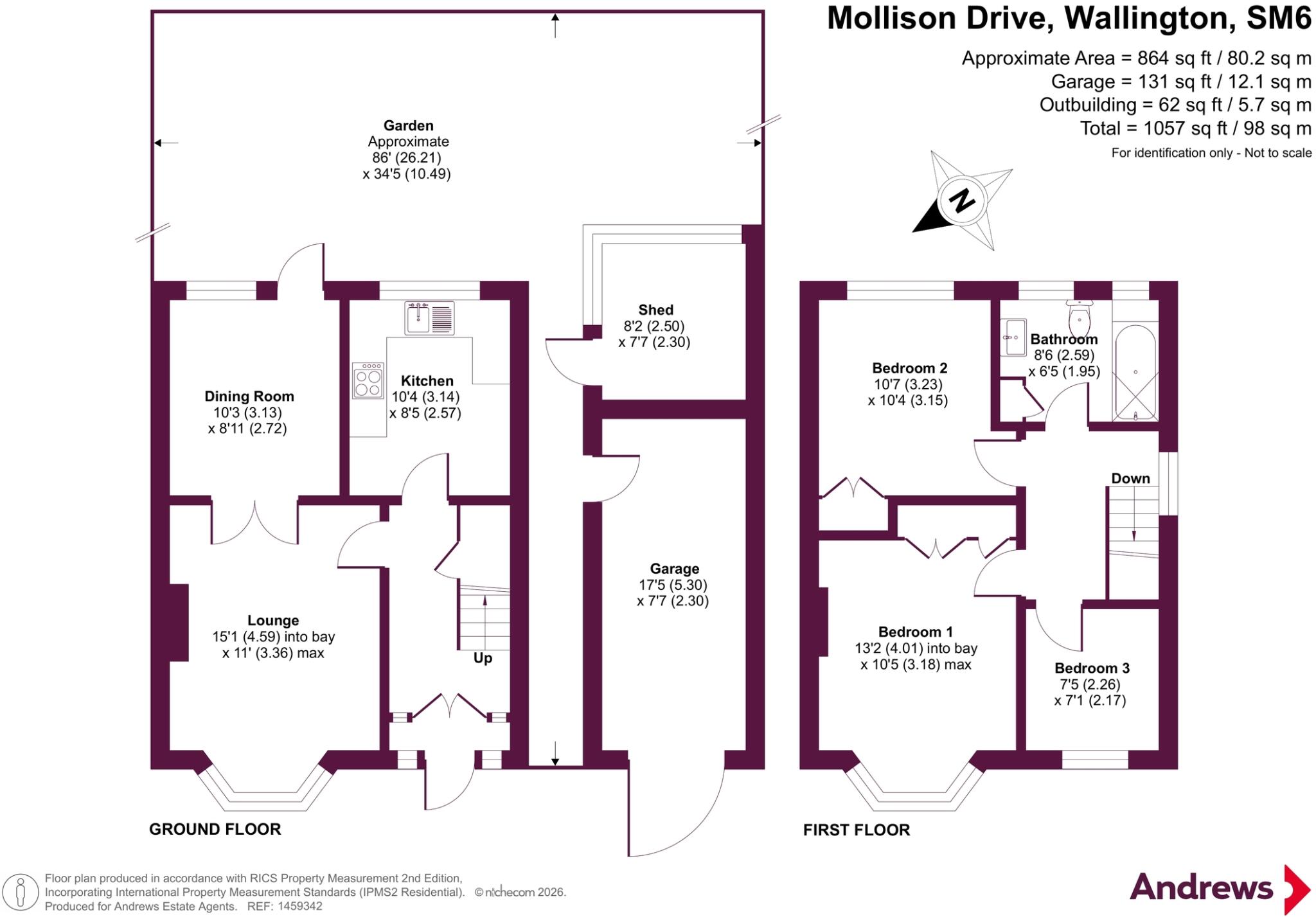 Mollison Drive, Wallington, SM6 floorplan