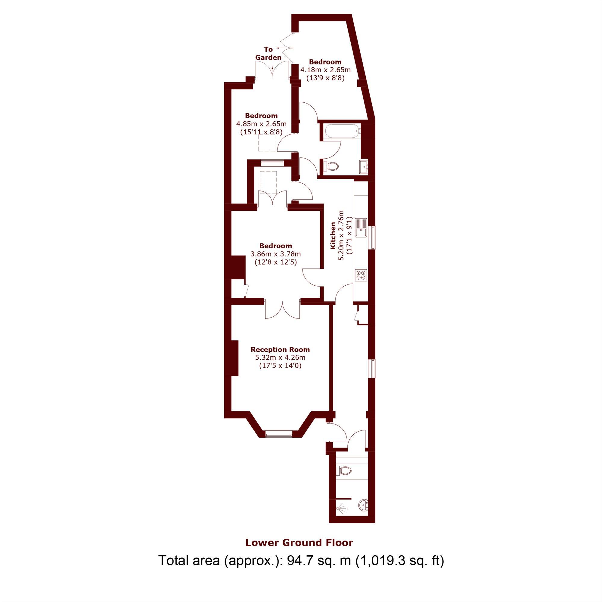 Barclay Road, Fulham floorplan
