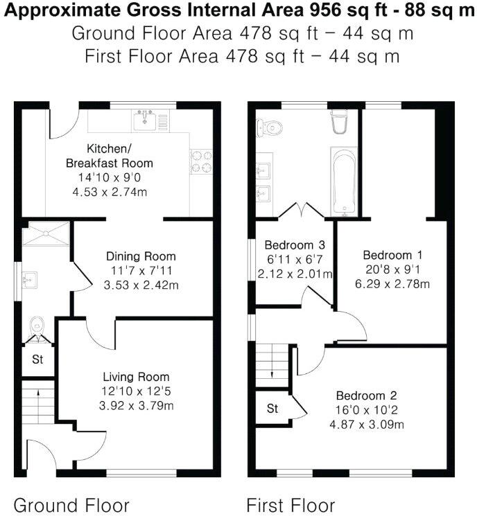 The Oval, Guildford, Surrey, GU2 floorplan