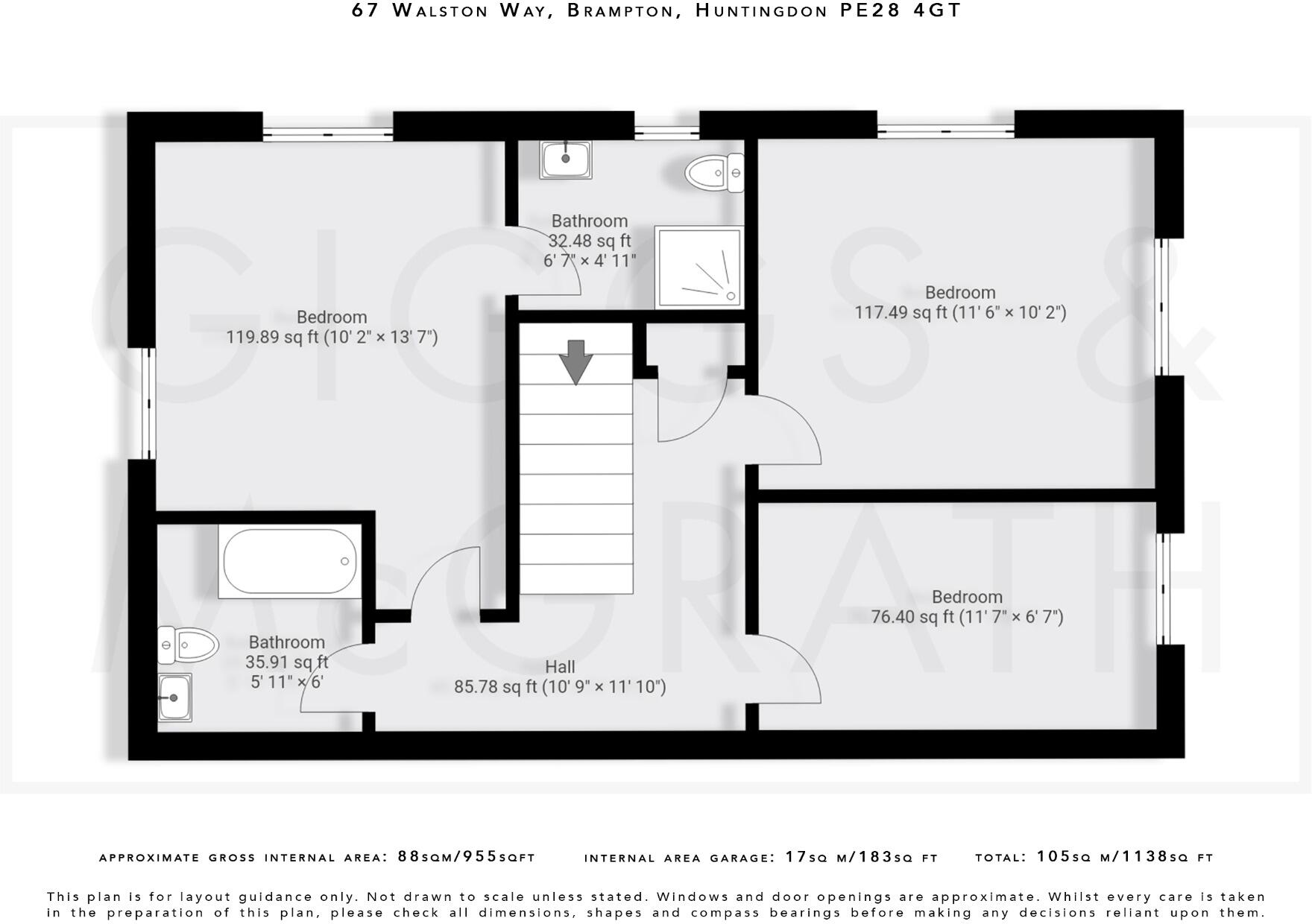 Walston Way, Brampton, Huntingdon, Cambridgeshire, PE28 4GT floorplan
