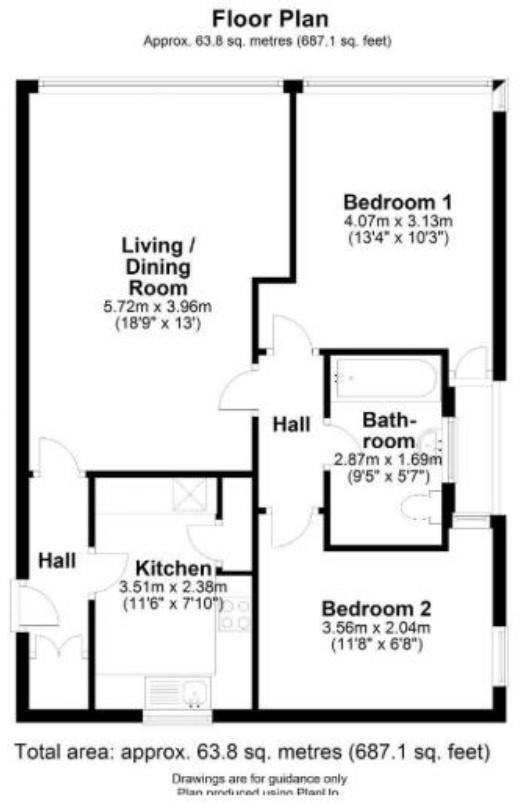 Pentlands Court, Cambridge floorplan