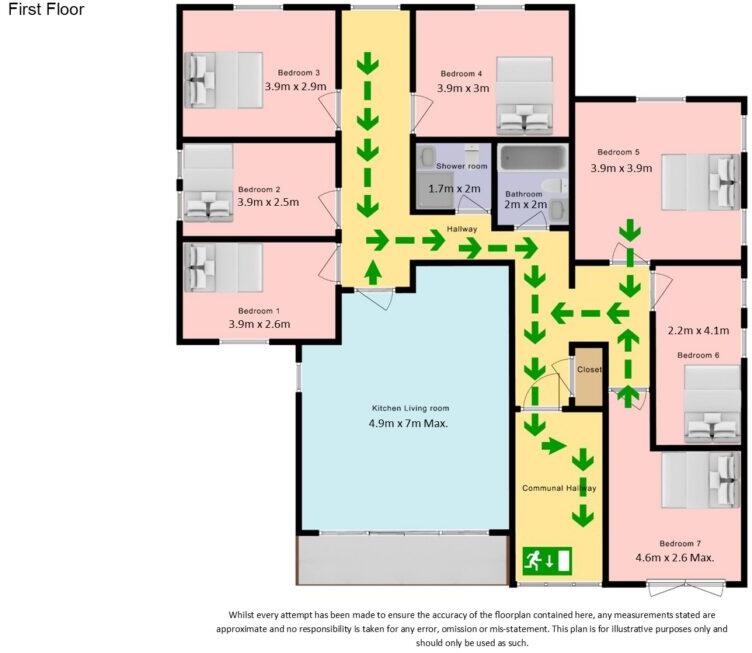 Egerton Road Flat 3 - Fallowfield - £175 PPPW floorplan