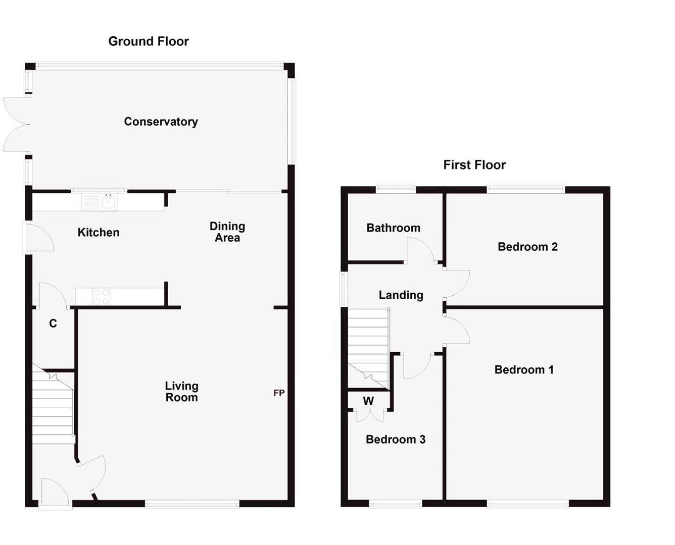 Highfield Close, Neston floorplan