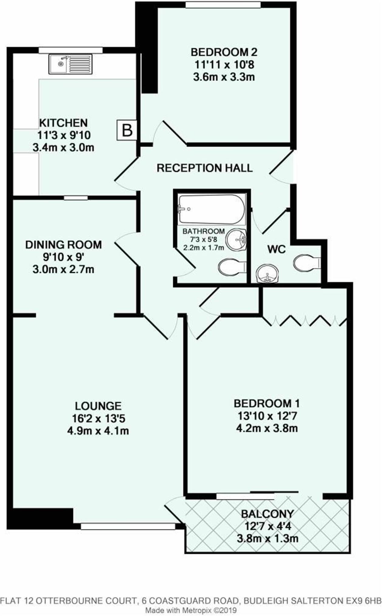 6 Coastguard Road, BUDLEIGH SALTERTON, EX9 floorplan