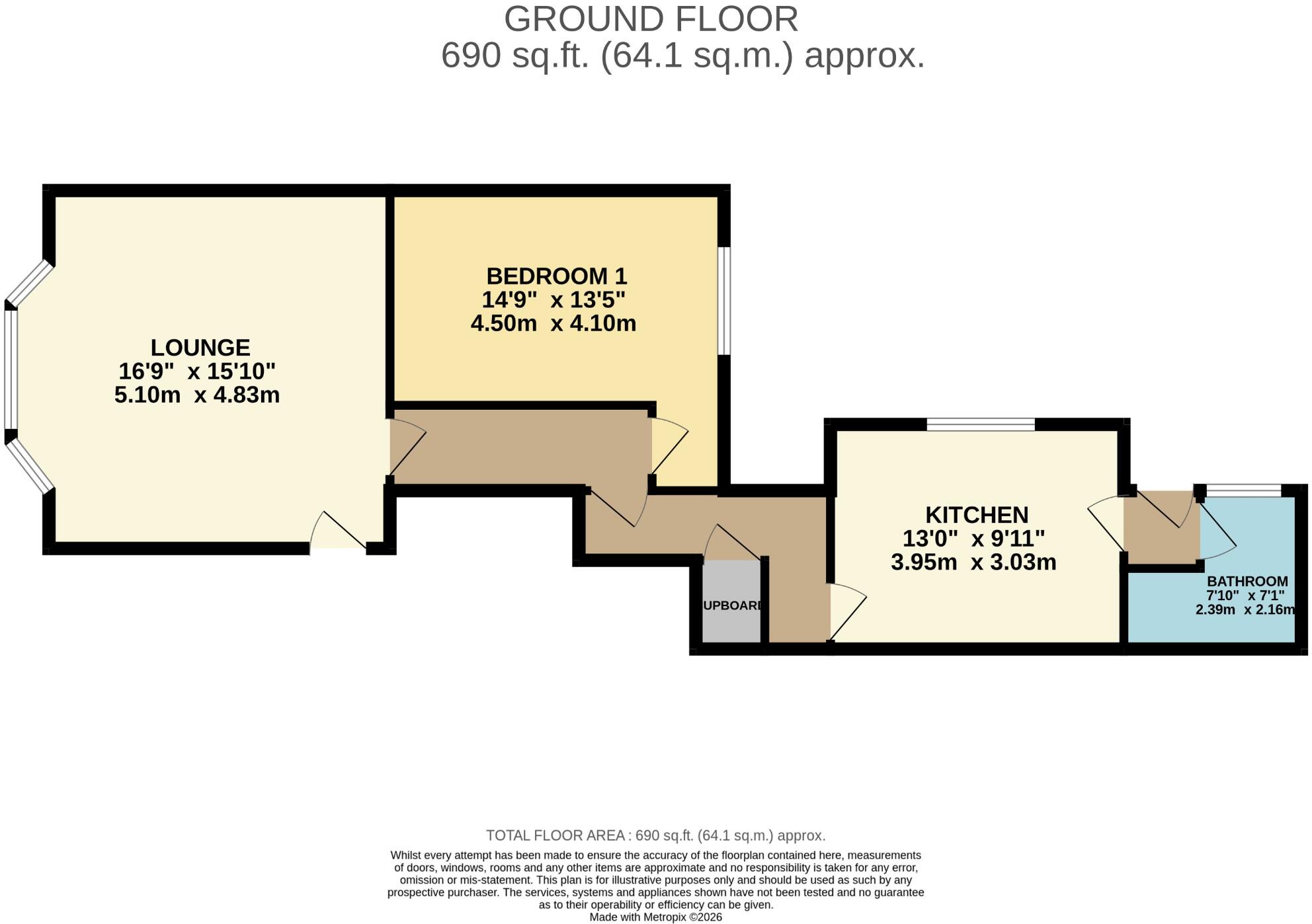 Ground Floor Flat, 19 Kirton Park Terrace, North Shields, NE30 2BP floorplan