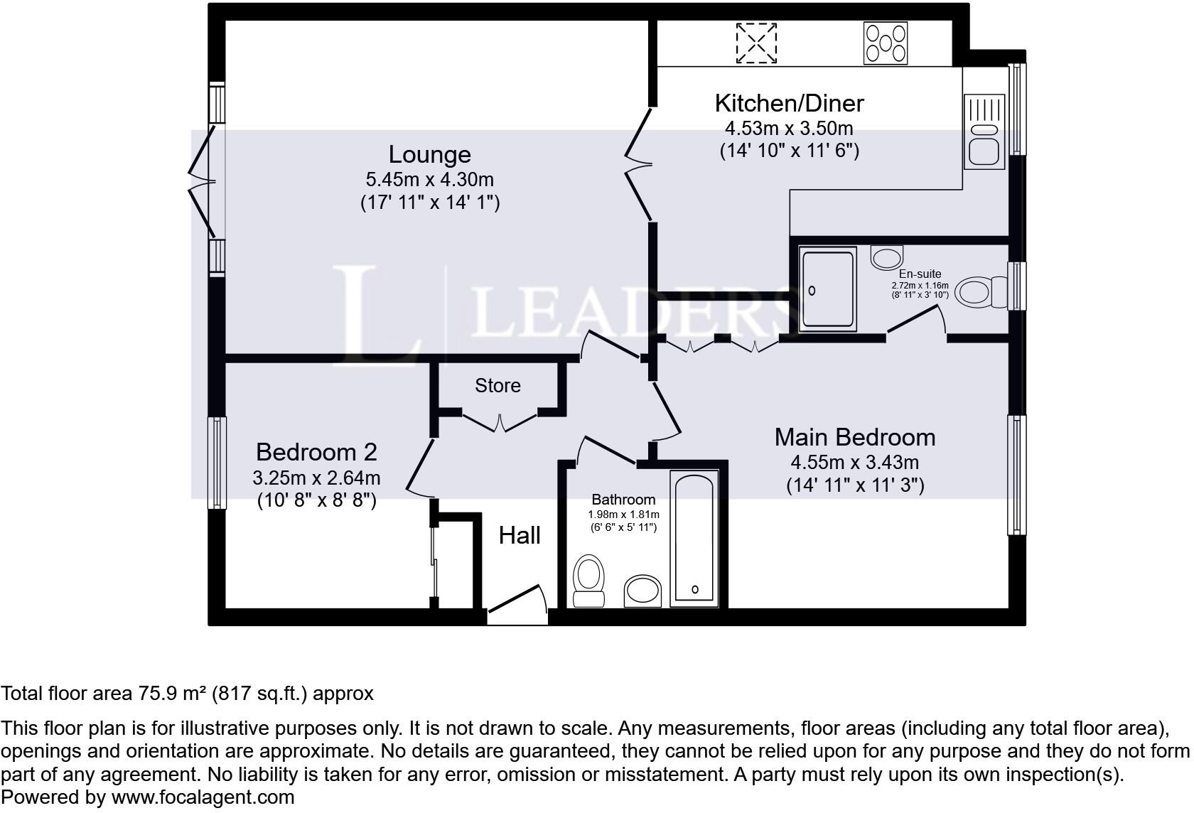 Berrington, 74 Becton Lane, BH25 floorplan