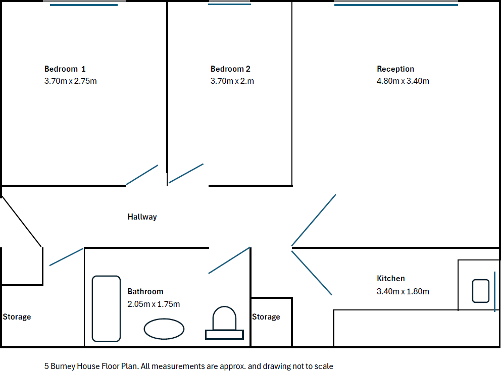 Chessington Hall Gardens, Chessington floorplan