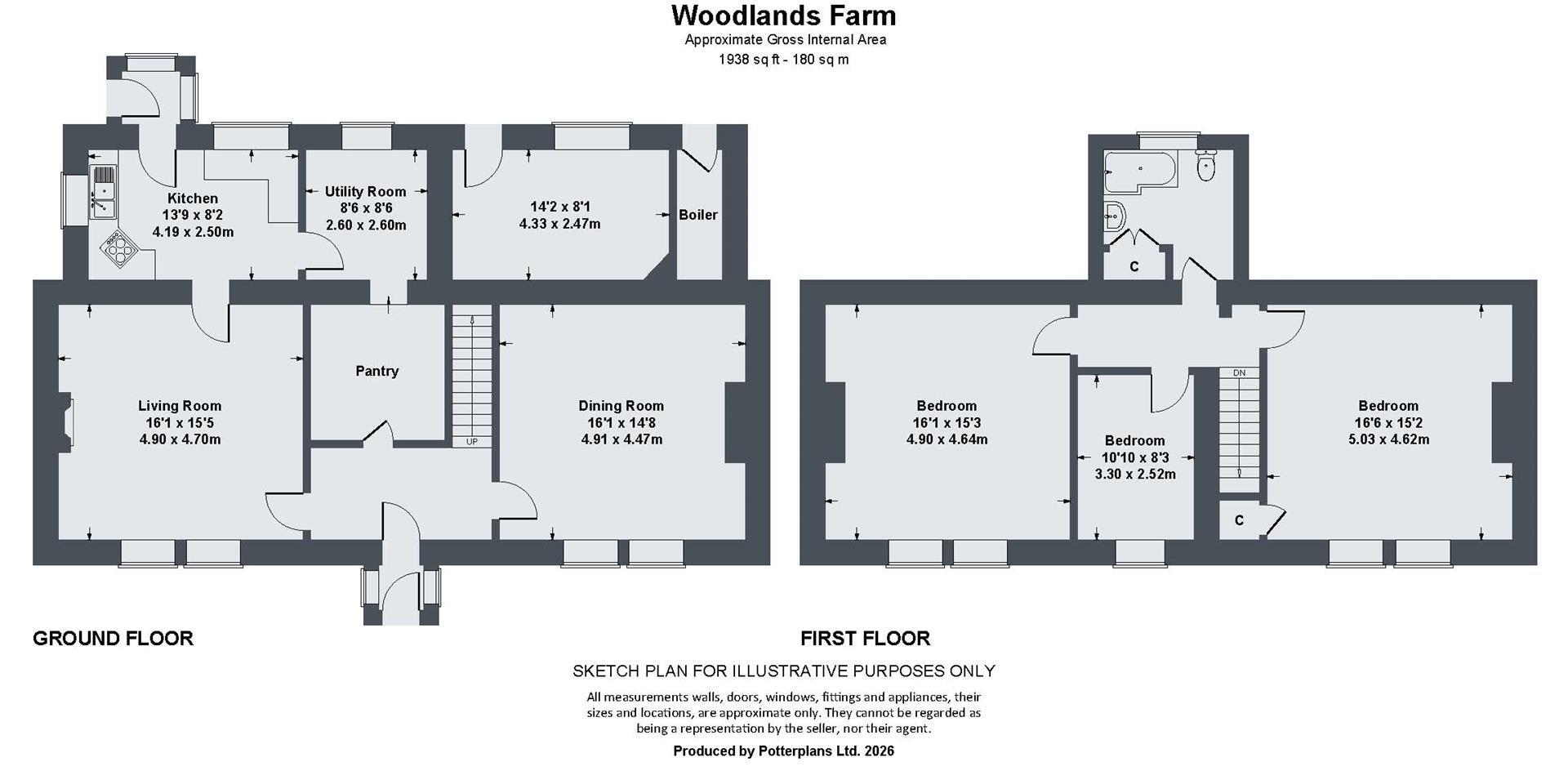 Woodlands Farm, Caldwell, Richmond floorplan