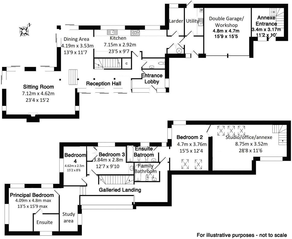 Garden House, Market Field, Chagford floorplan