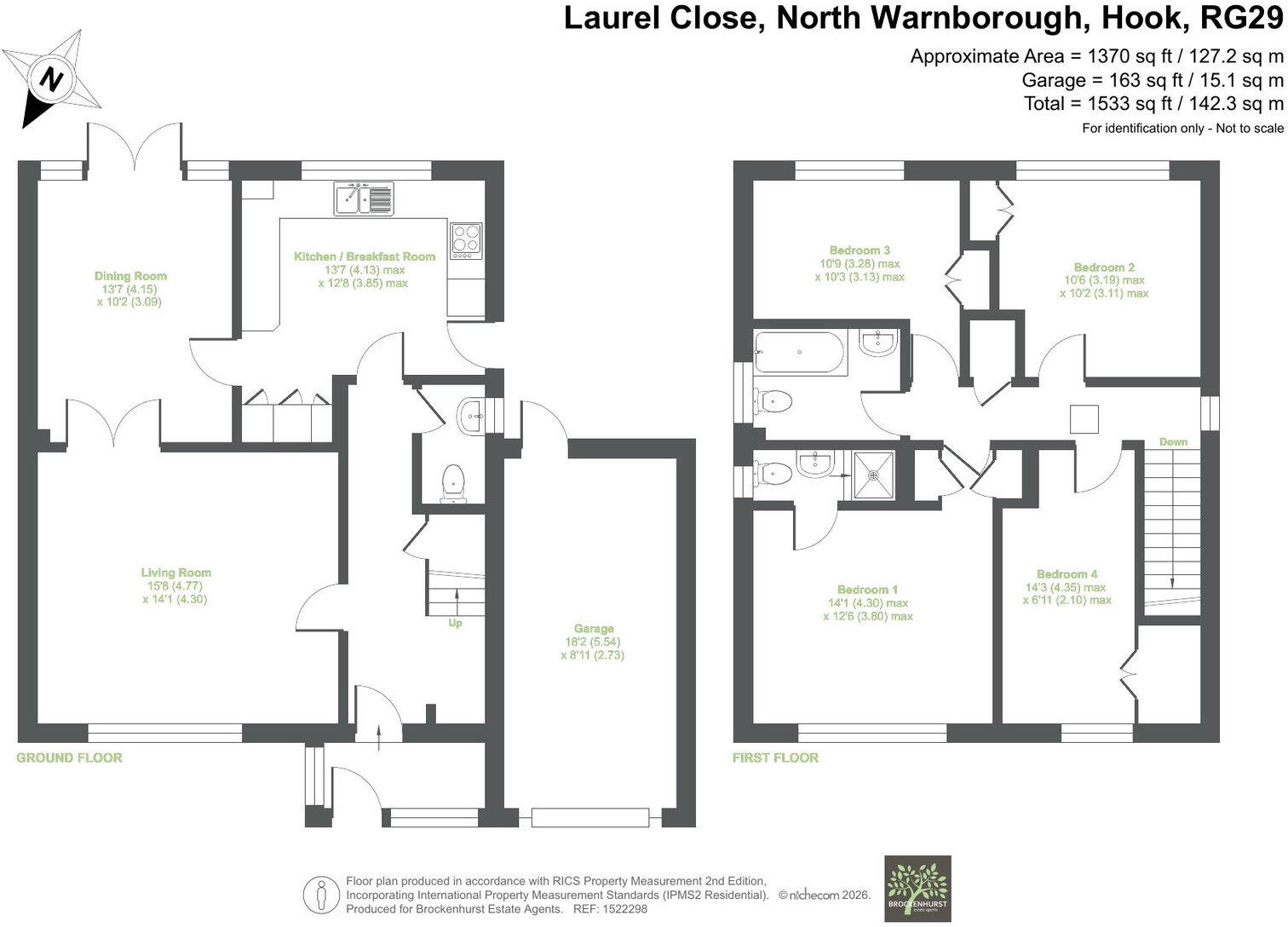 Laurel Close, North Warnborough RG29 1BH floorplan