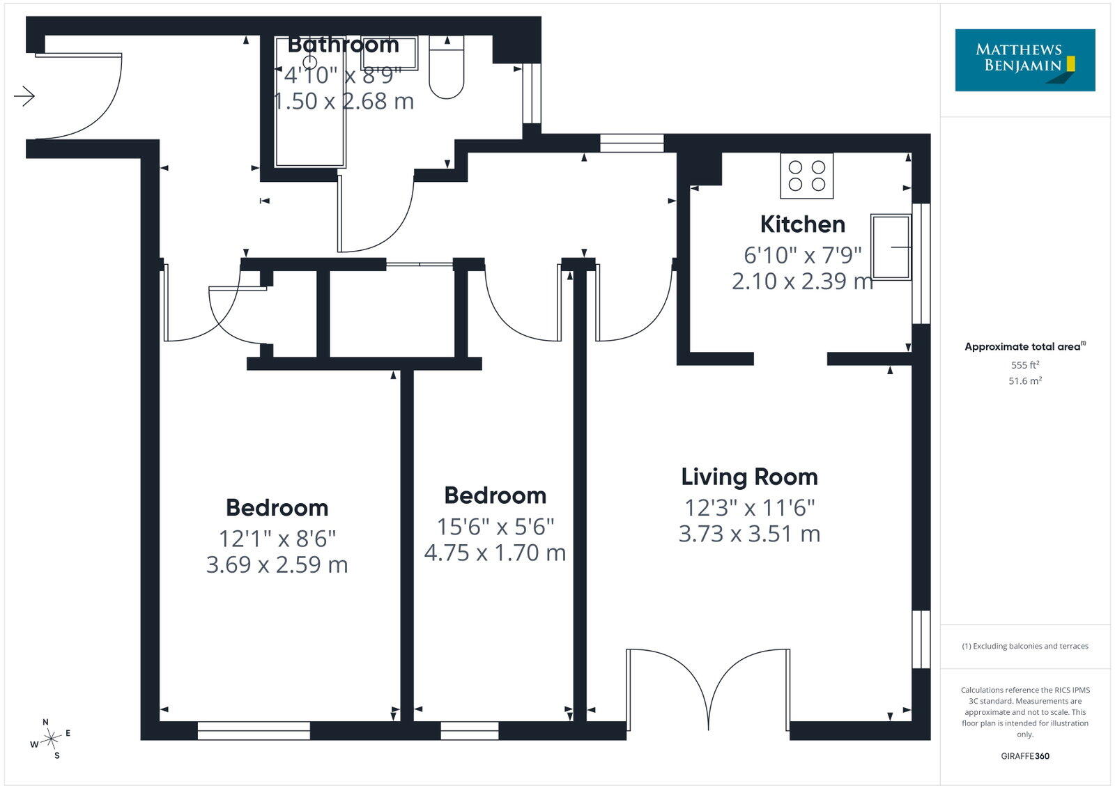 008 Millans Court Ambleside LA22 9BW floorplan