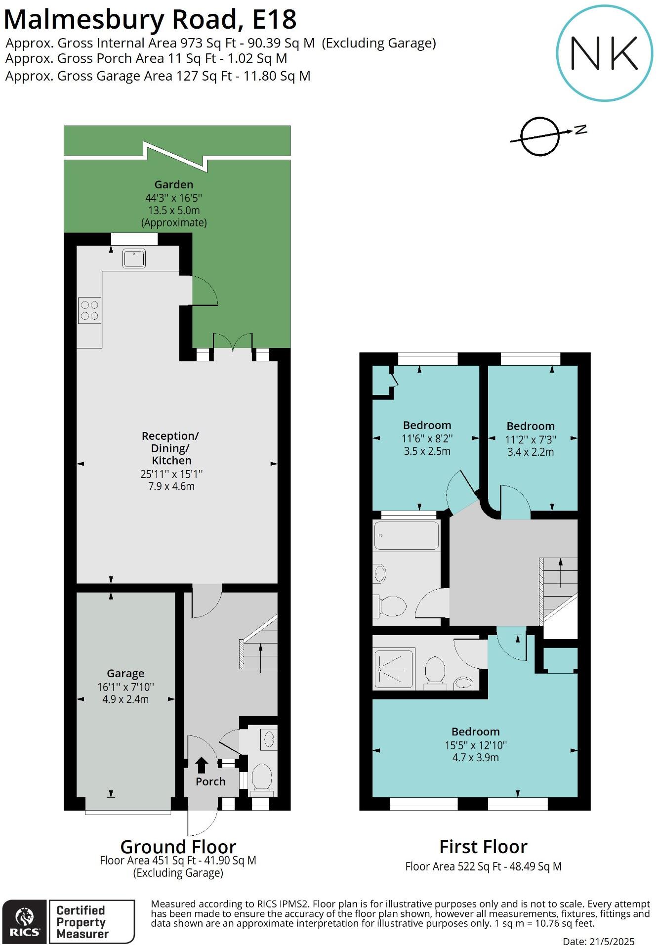 Malmesbury Road, South Woodford, London, E18 2NN floorplan