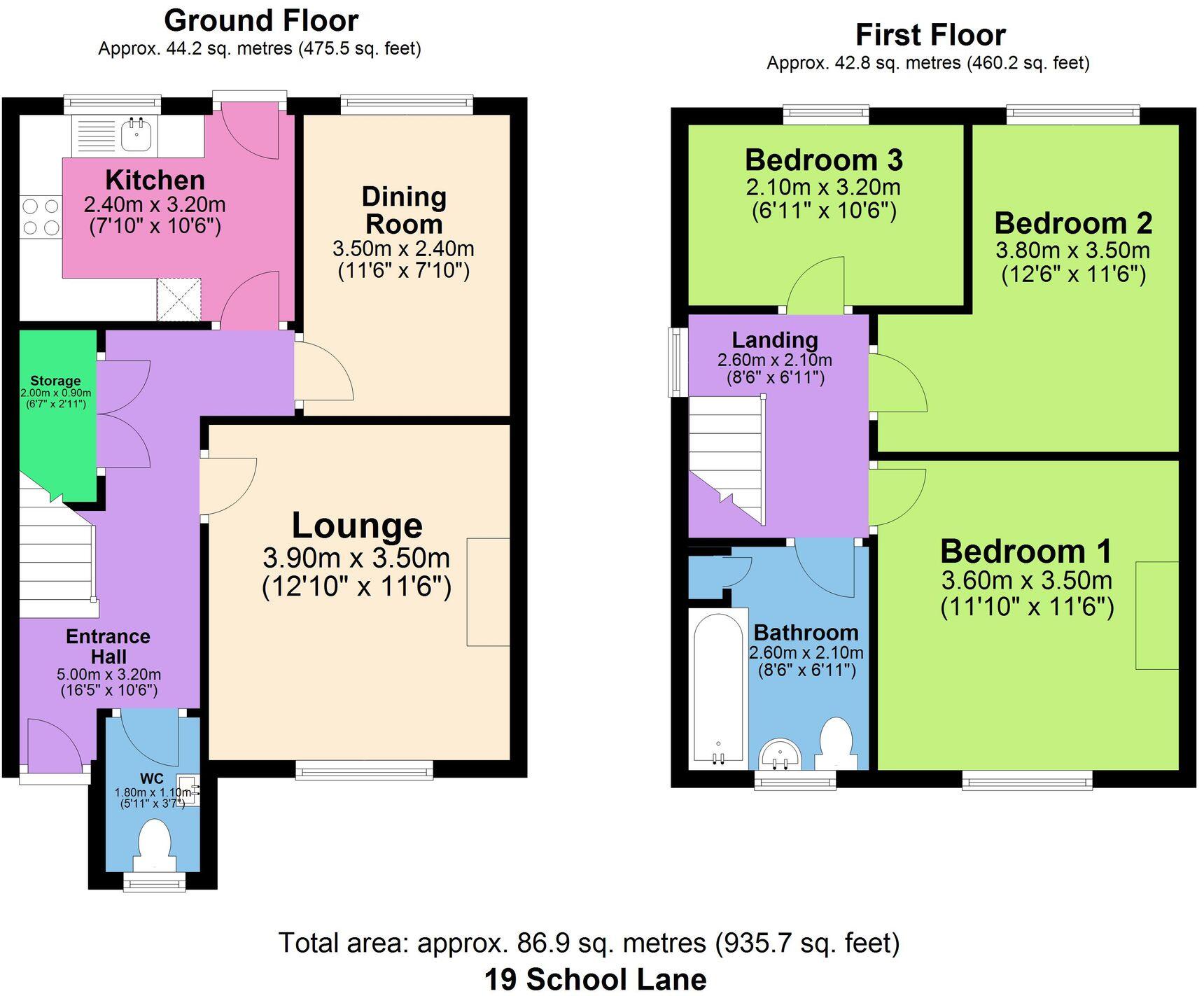 School Lane, Arkwright Town, S44 floorplan