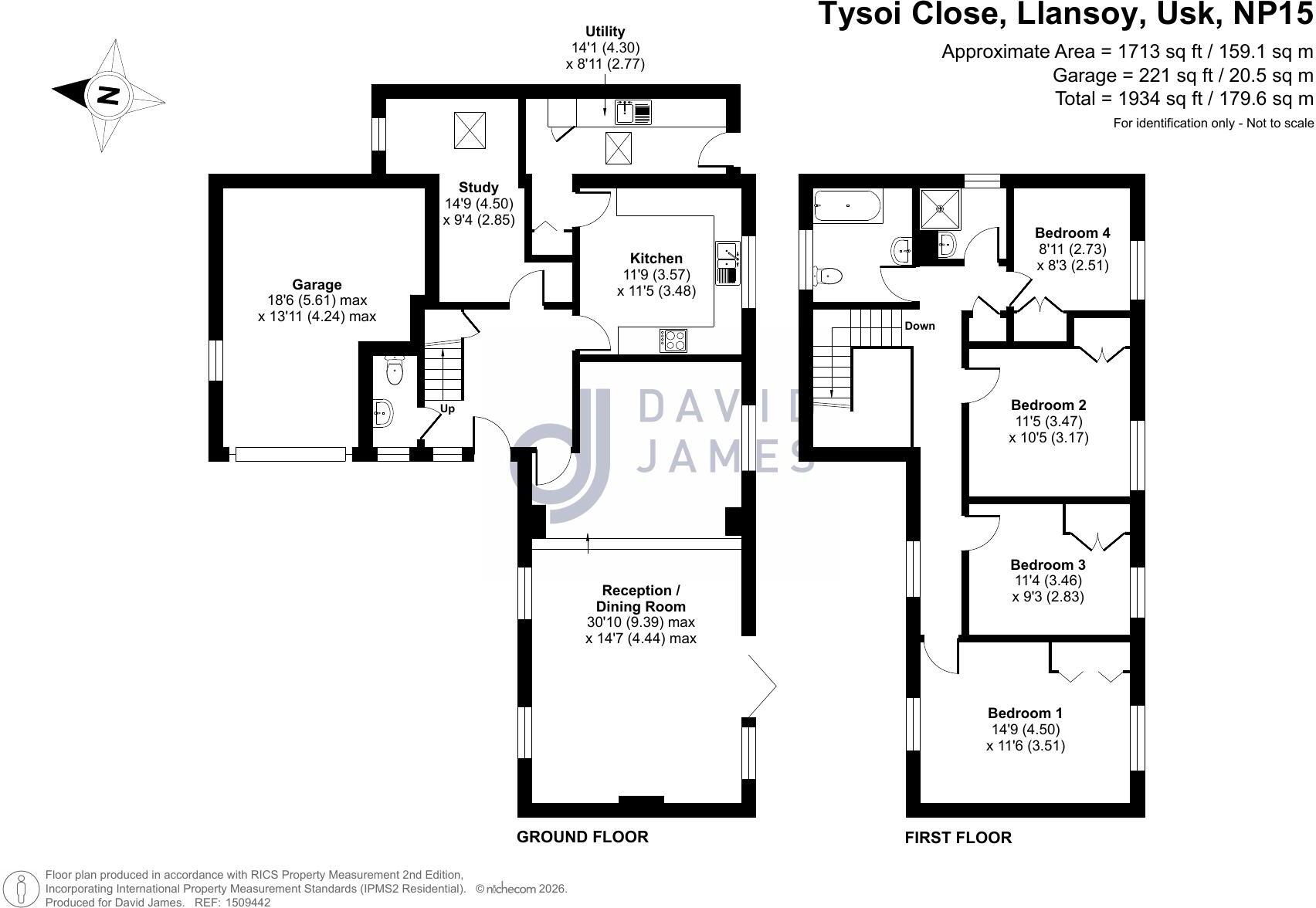St Tysoi Close, Llansoy, Usk, Monmouthshire, NP15 floorplan