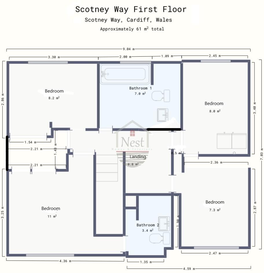 Scotney Way, Pontprennau, Cardiff, CF23 floorplan