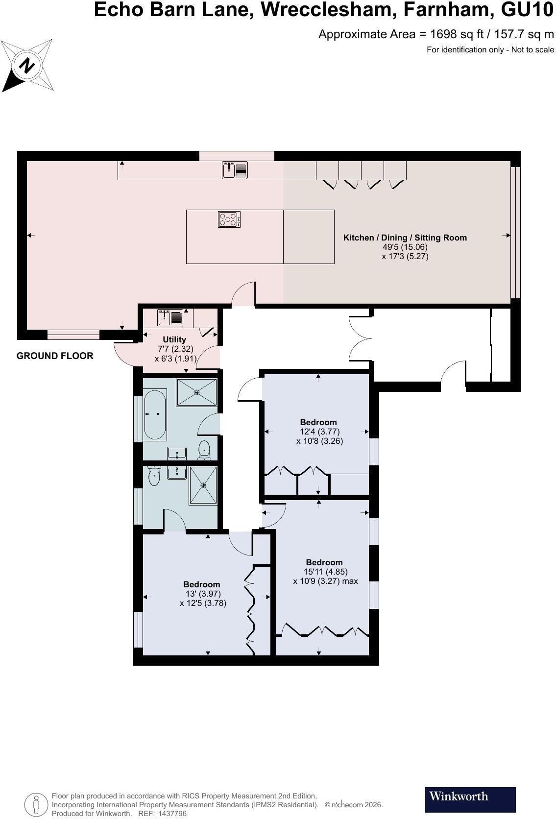 Echo Barn Lane, Wrecclesham, Farnham, Surrey, GU10 floorplan