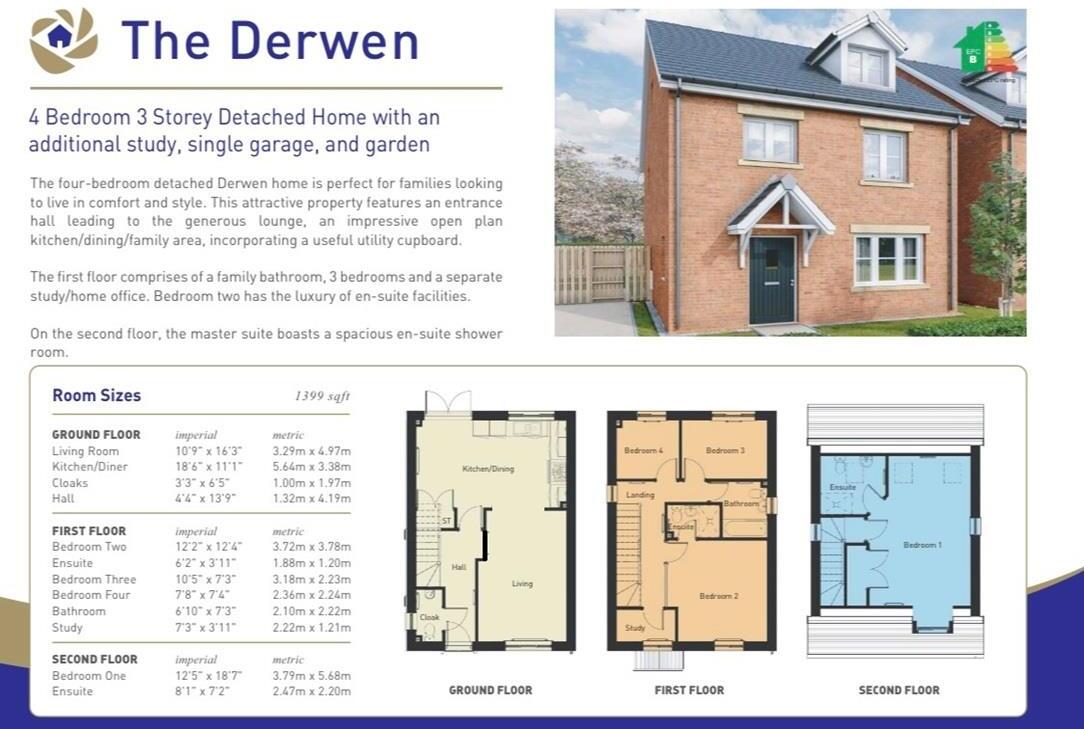 Manor Gardens, Rhostyllen, Wrexham floorplan