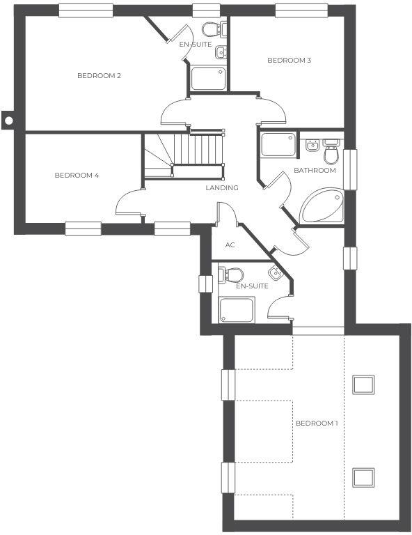 Plot 157, Acresford Park, Handsacre, Rugeley, WS15 4FE - The Porchester floorplan