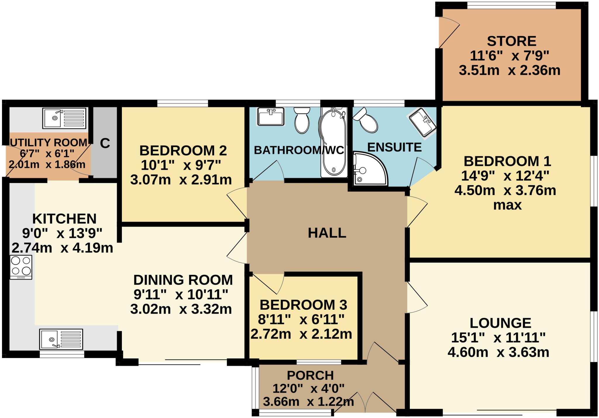 Coads Green, Launceston, Cornwall, PL15 floorplan