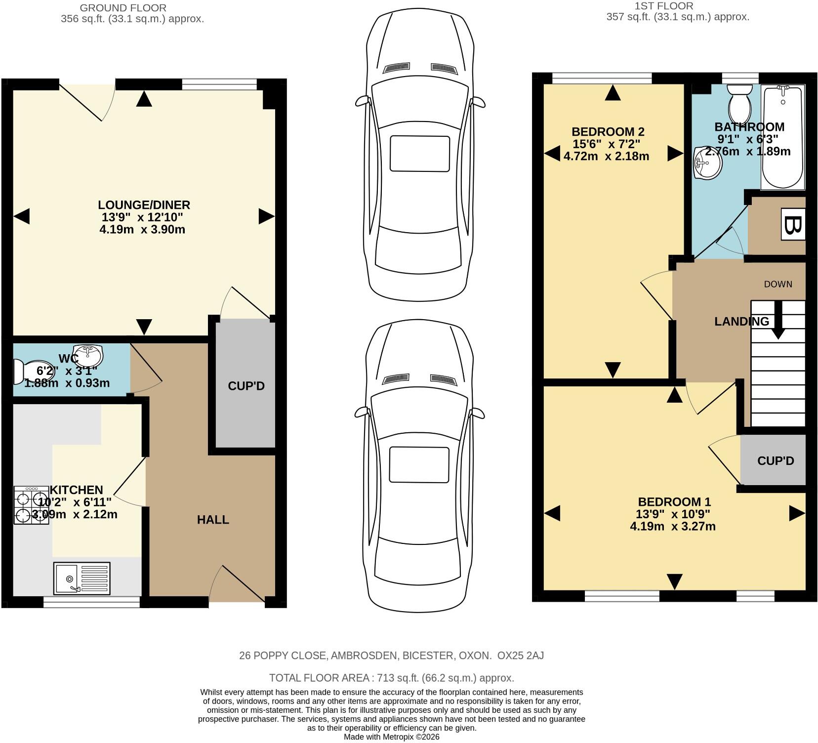 Poppy Close, Ambrosden, OX25 2AJ floorplan