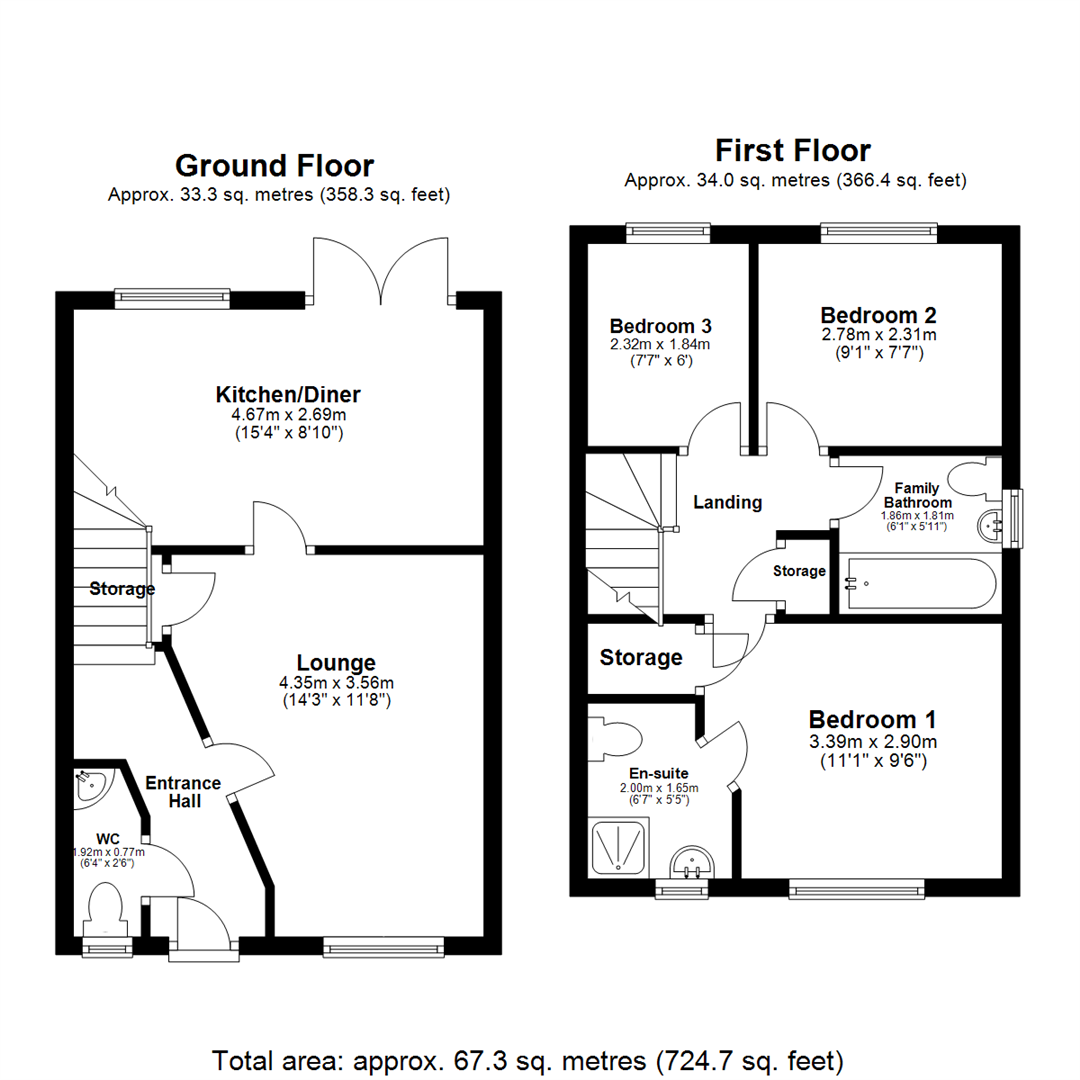 Blackthorn Close, Selby floorplan