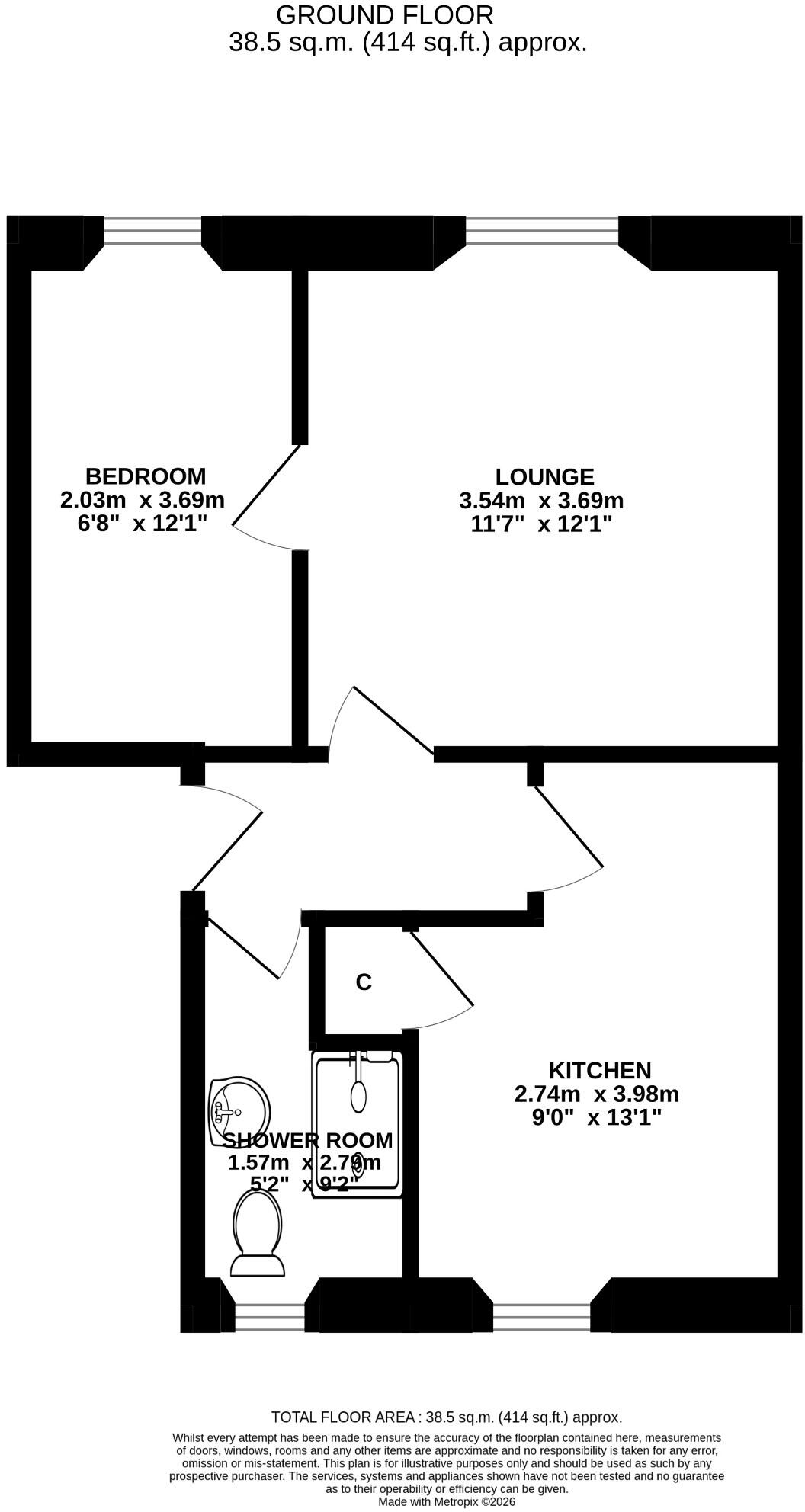 Colvill Place, Arbroath, Angus, DD11 floorplan