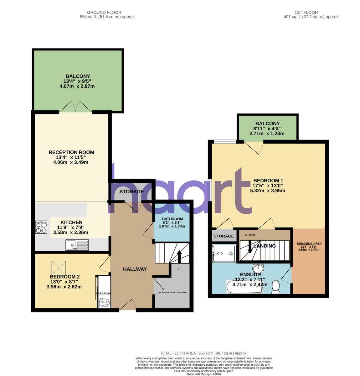 Edinburgh Gate, Harlow floorplan
