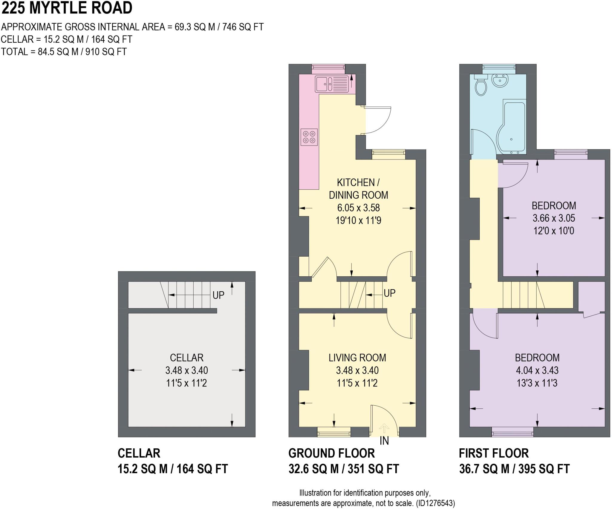 Myrtle Road, Heeley, Sheffield  floorplan