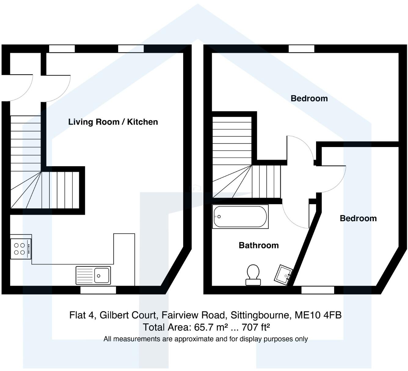4 Gilbert Court, Fairview Road, Sittingbourne, Kent, ME10 4FB floorplan