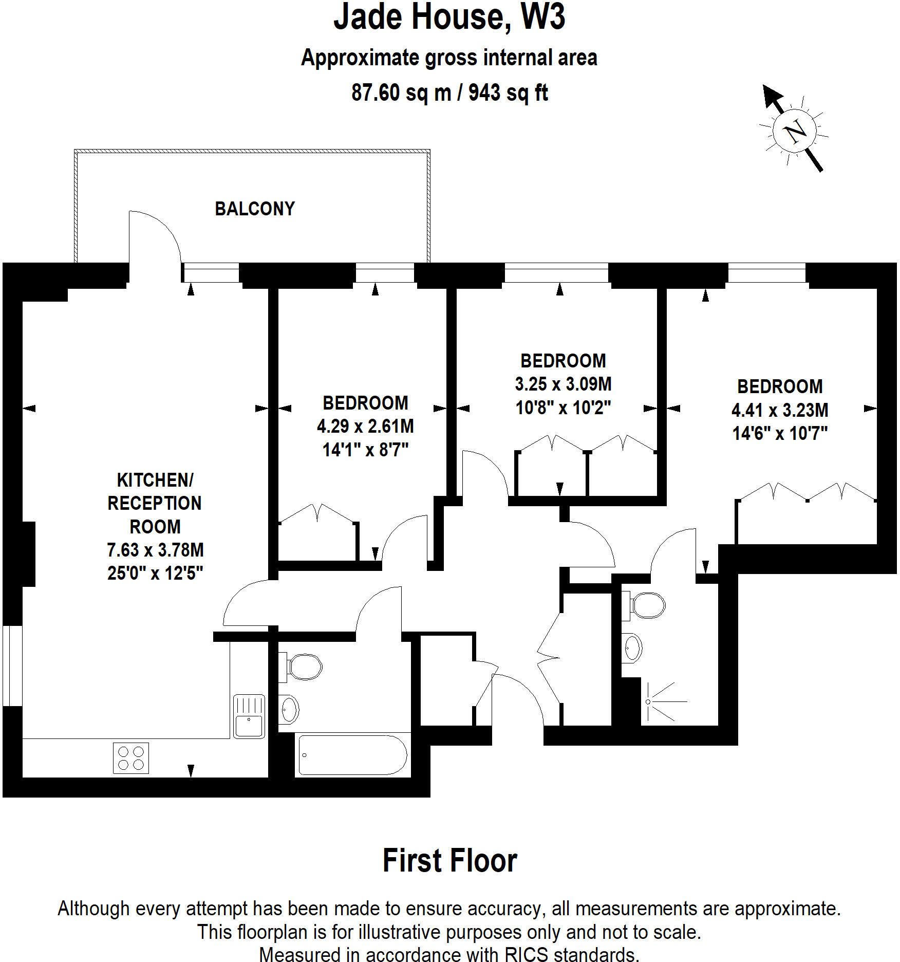 Royal Gateway, Pearl House, Acton, W3 floorplan