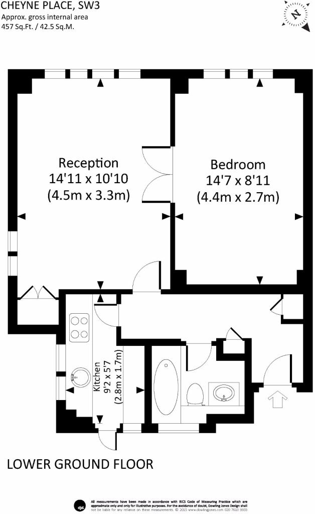 25, Cheyne Place, London, SW3 floorplan