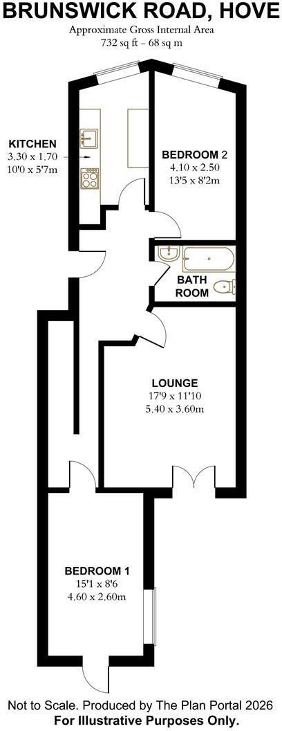 Brunswick Road, Hove floorplan