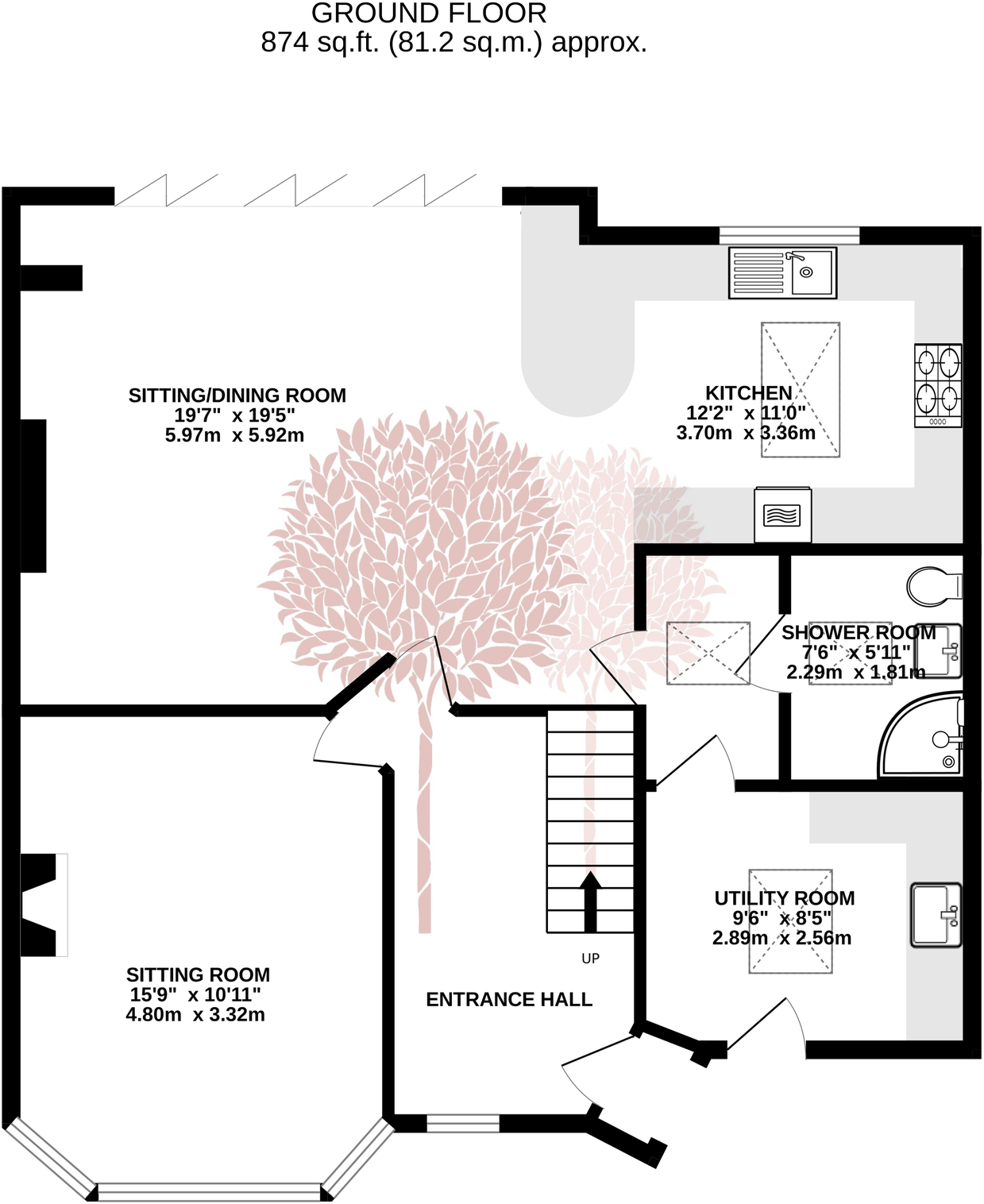 Berkeley Crescent, Uphill floorplan
