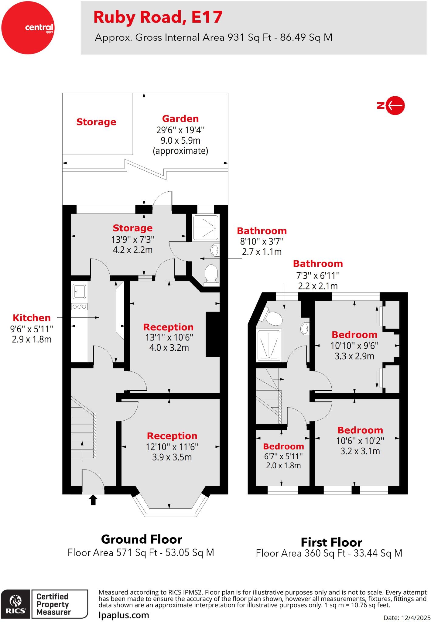 Ruby Road, Walthamstow, London, E17 floorplan