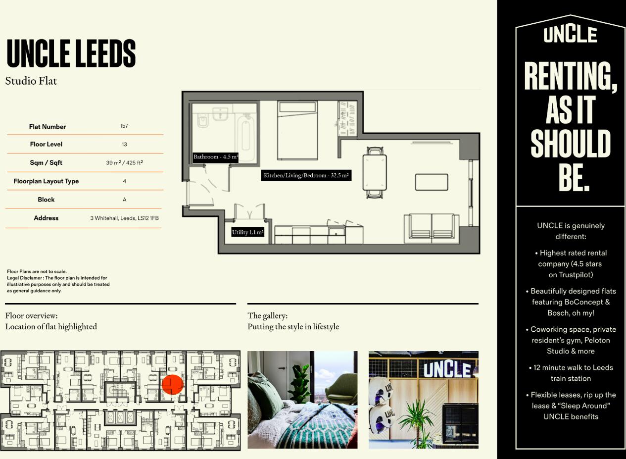 UNCLE Leeds, 3 Whitehall, Leeds, LS12 floorplan