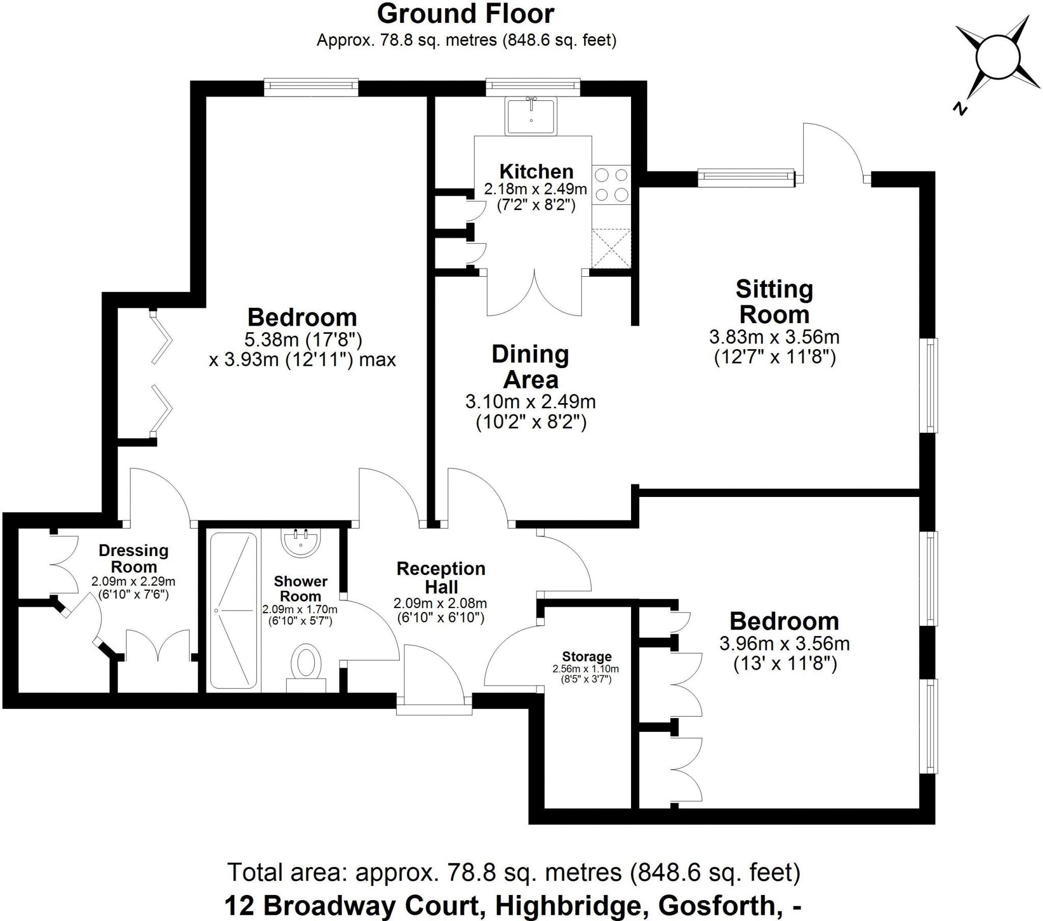 12, Broadway Court, Highbridge, Gosforth, Newcastle Upon Tyne floorplan