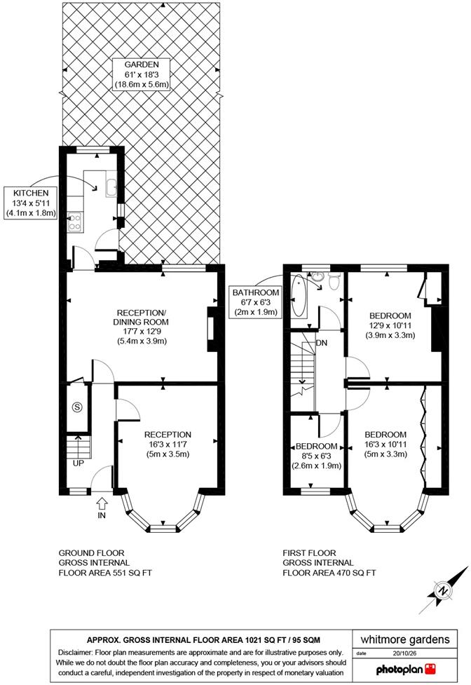 Whitmore Gardens, Kensal Rise, NW10 5HG floorplan
