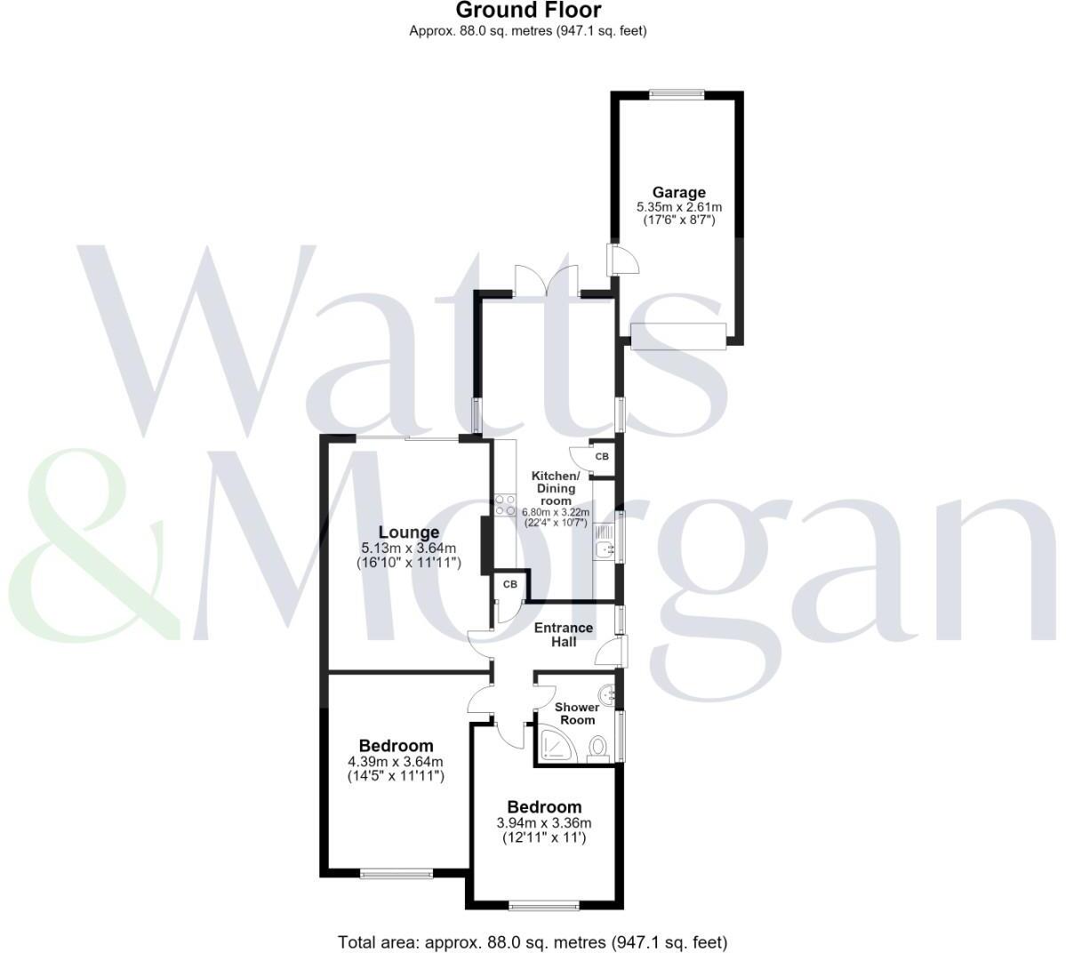West End Avenue, Porthcawl, Bridgend County Borough, CF36 3NF floorplan