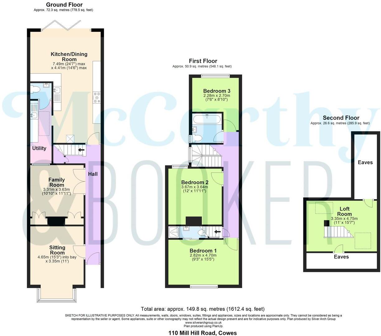 BEAUTIFULLY PRESENTED PERIOD PROPERTY - Mill Hill Road, Cowes floorplan