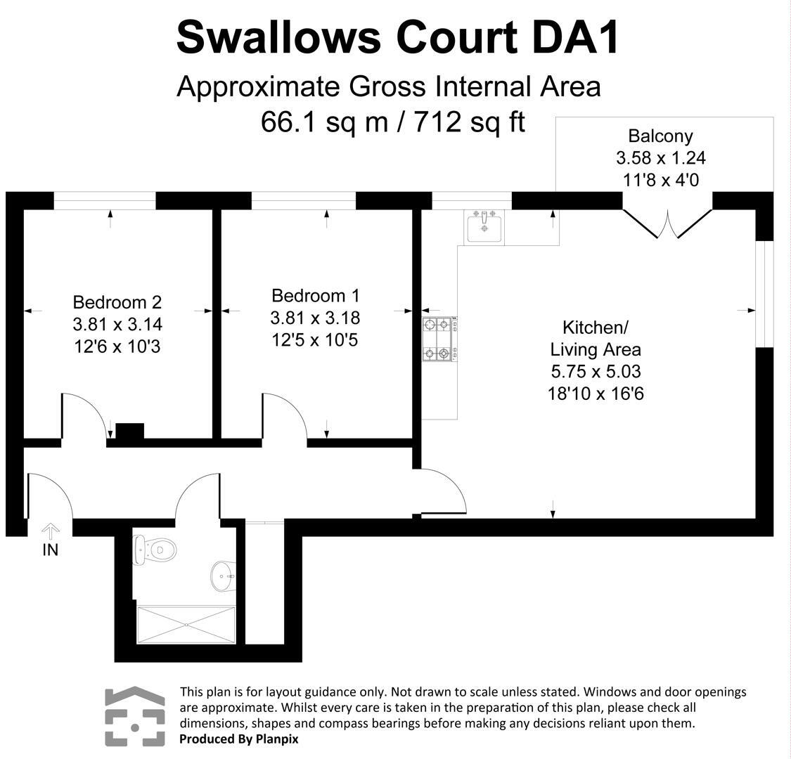 Swallows Court, Vickers Lane, Dartford floorplan