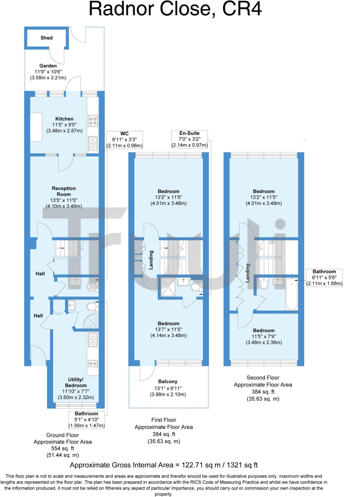 Radnor Close, Mitcham, CR4 floorplan