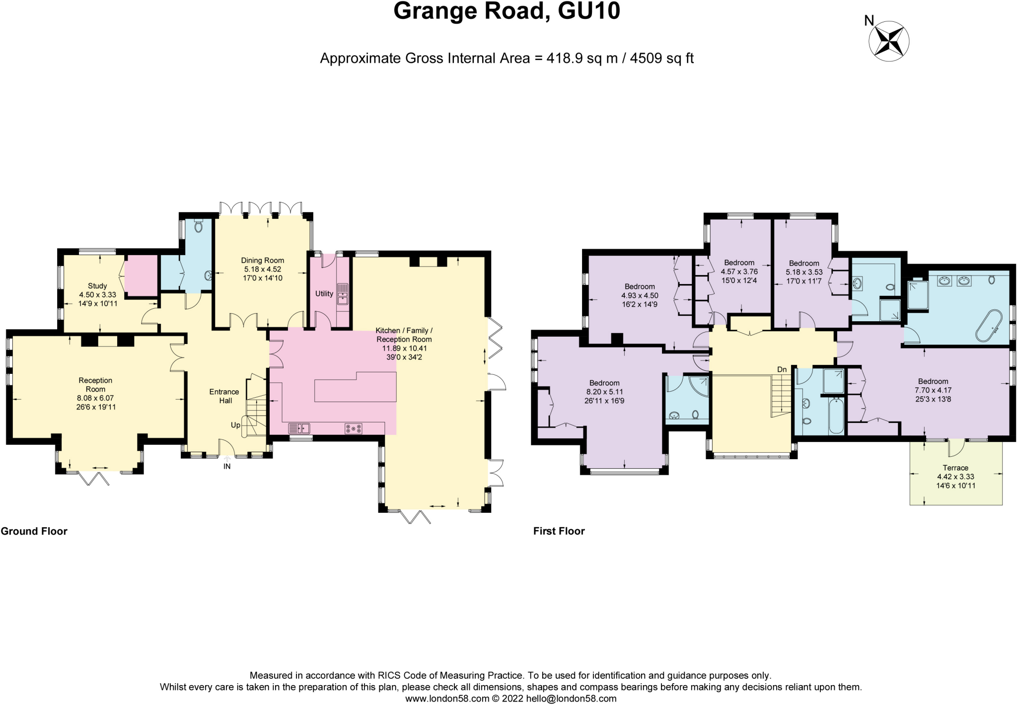 Grange Road, Tilford, Farnham, Surrey, GU10 floorplan