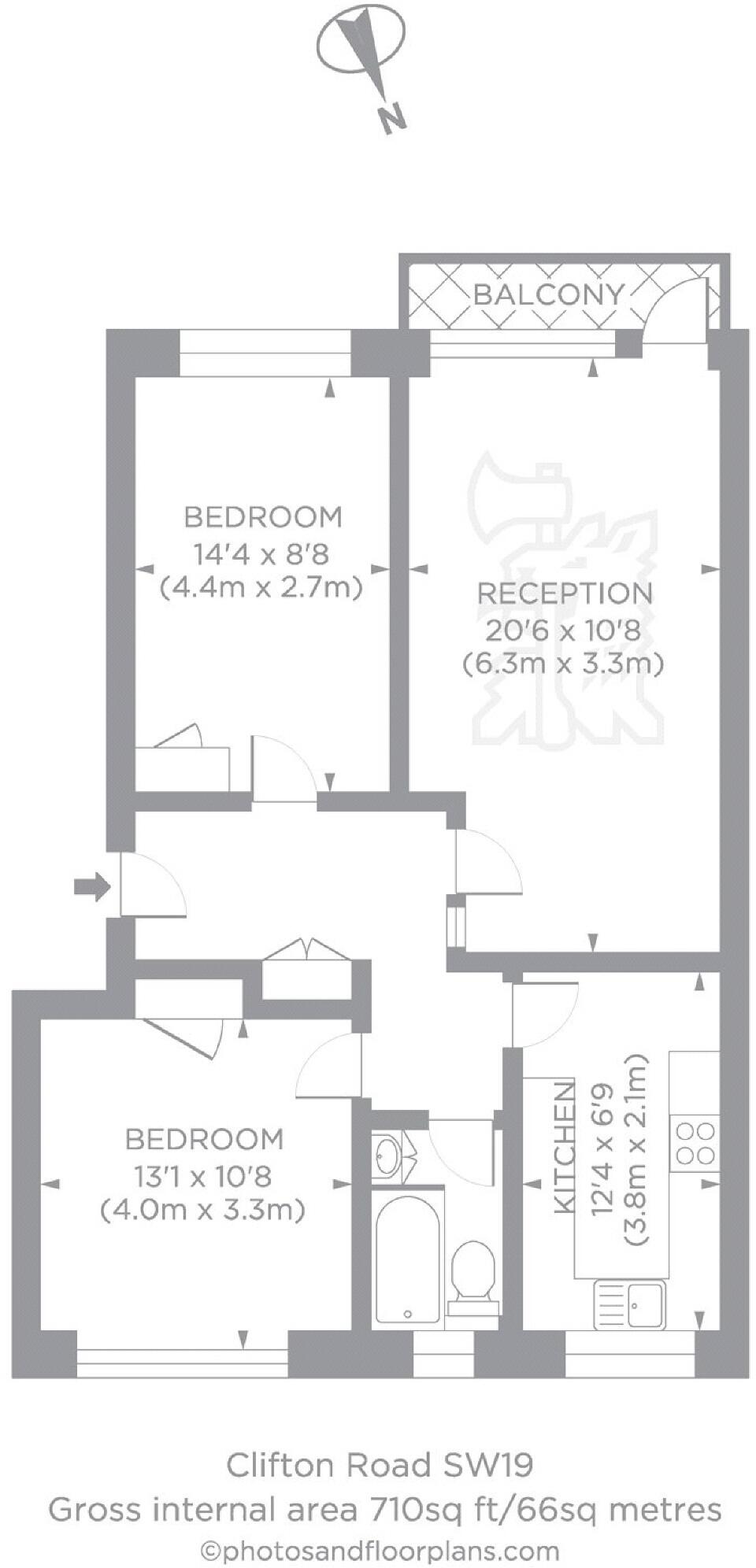 Clifton Road, Wimbledon floorplan