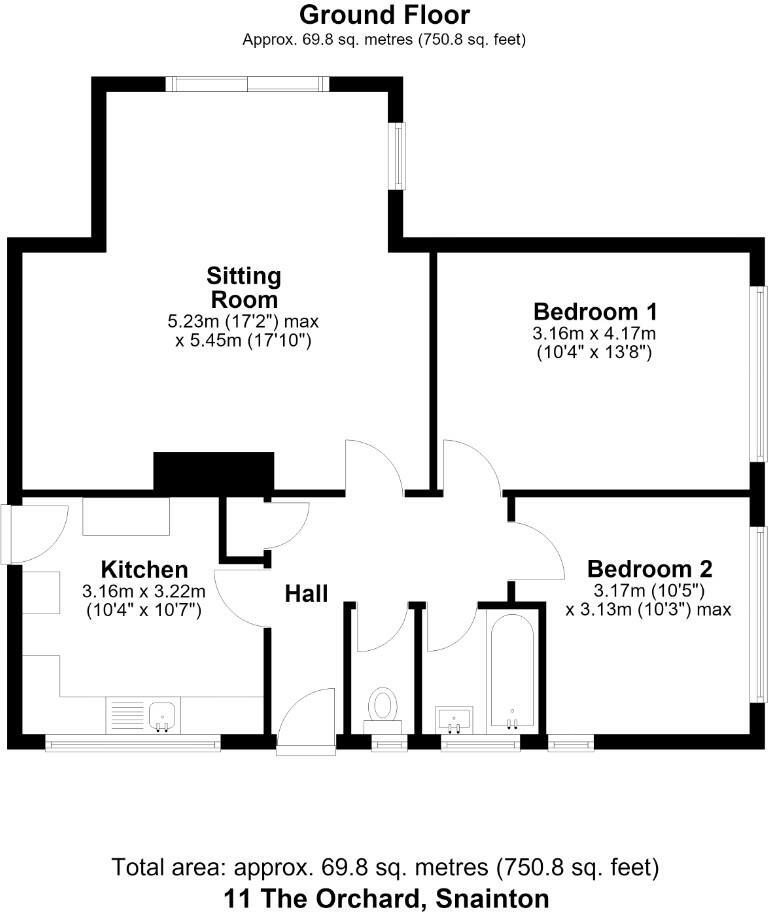 11 The Orchard, Snainton, Scarborough, North Yorkshire, YO13 9AU floorplan