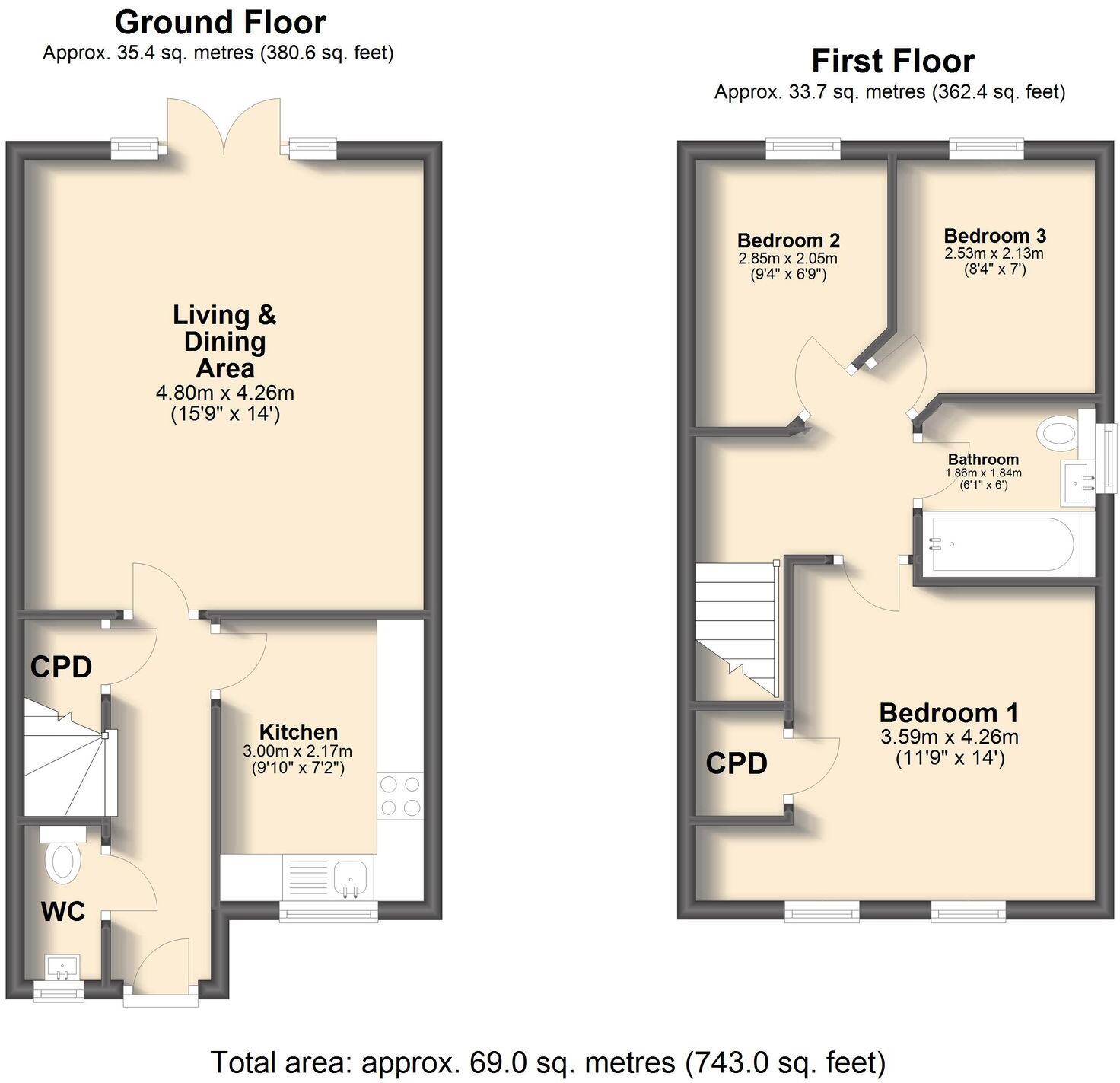 Juniper Close, Hollingwood, S43 floorplan