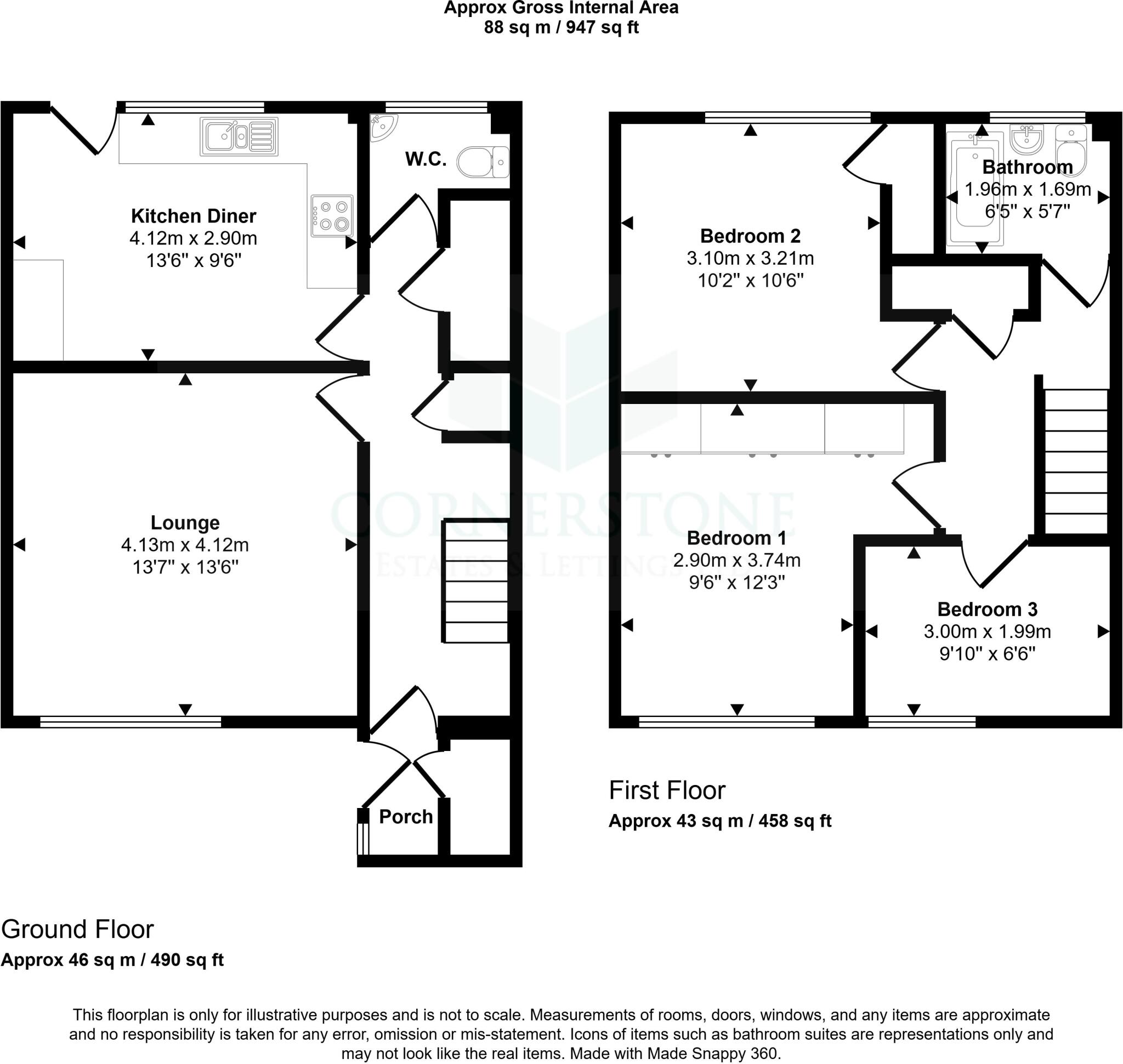 Britannia Ave, Britannia Avenue, Shaw, Oldham, Greater Manchester, OL2 floorplan