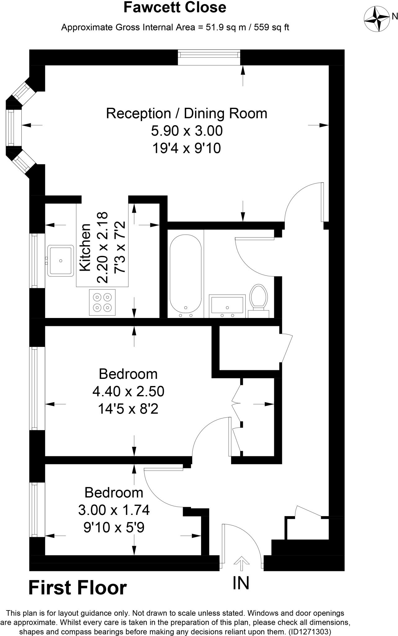 Fawcett Close, London, SW16 floorplan