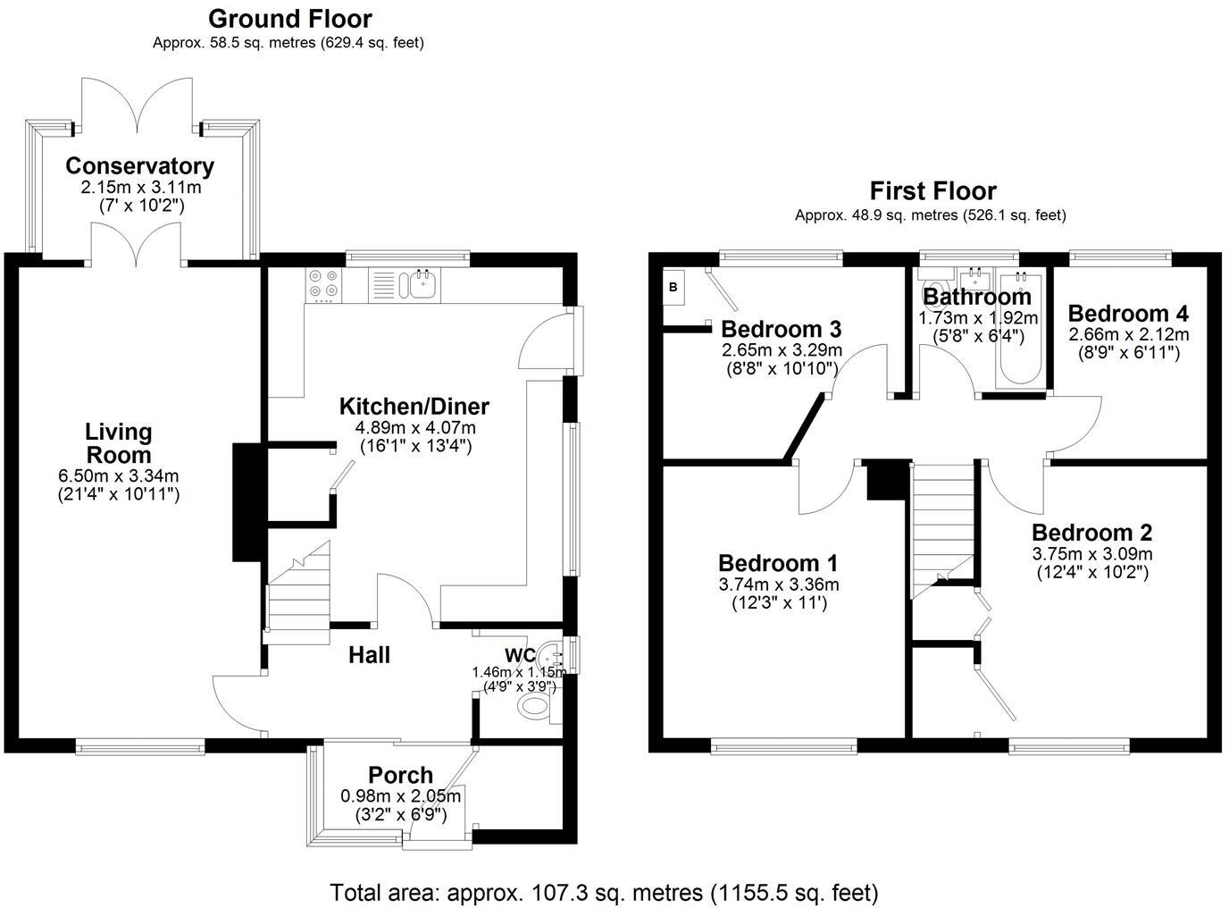 Princes Walk, New Inn, Pontypool floorplan